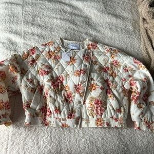 BNWT cropped floral jacket